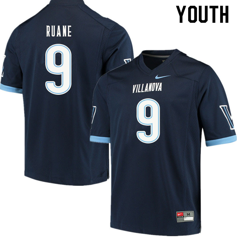 Youth #9 Mike Ruane Villanova Wildcats College Football Jerseys Sale-Navy